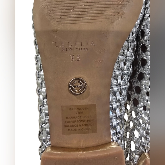 Anthropology CECELIA NEW YORK Metallic Woven Pointed-Toe Flats - Picture 9 of 9